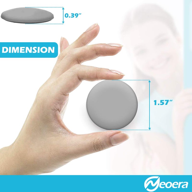 Neoera Door Stopper Wall, 1.57" Round Soft Rubber Door Stop, Silicon Wall Protector, Premium Self Adhesive Door Bumper (Gray, 1.57" 8 Pack) - Image 5